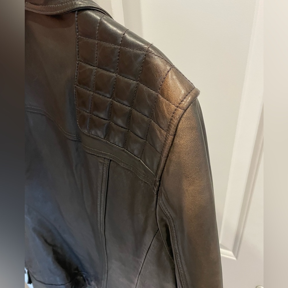 All Saints Quilted Leather Jacket - Black - Picture 3 of 7